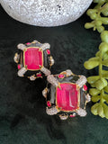 DW inspired statement stud with Doublet stones and CZ