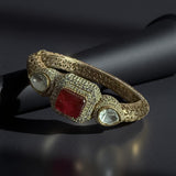 Intricate filigree design with Doublet and kundan bracelet