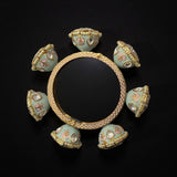 Stunning pacheli kada with meenakari accent