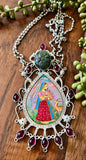 Beautiful victorian and gold pendents with hand painting
