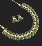 Beautiful delicate Meenakari kundan necklace