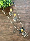 Long dual tone pendant set
