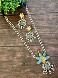 Long dual tone pendant set