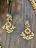 Delicate long guttu set with Flower motif