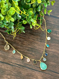 Modern multi stones dainty necklace
