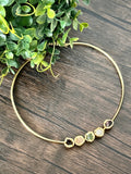 Modern thin hasli with druzy stone