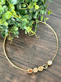 Modern thin hasli with druzy stone