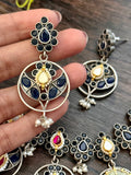 Fusion German Silver necklace with round dangling