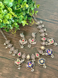 Fusion German Silver necklace with round dangling