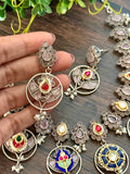 Fusion German Silver necklace with round dangling
