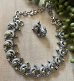 Delicate peacock motif GS necklace