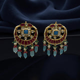 Stunning oversized studs in pure Jadau