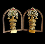 Stunning dual tone statement jhumka with Jadau accent