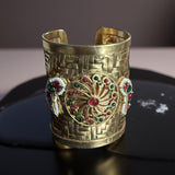 Thick basket weave statement cuff