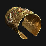 Thick basket weave statement cuff