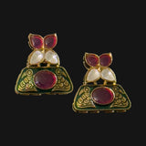 Beautiful delicate Meenakari kundan necklace