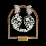 Gorgeous mango shaped earrings in silver finish