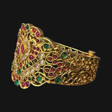 Thick temple bracelet with jadau look alike stones