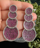 Stunning Light weight invisible earrings with Round designs