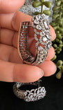 Oval shaped invisible bali with CZ