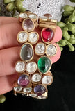 Kundan bangles with multi colored stones