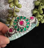 Stunning carved stone bangle with GS fusion