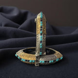 Scallop design dual tone GS bangles