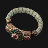 Stunning carved stone bangle with GS fusion