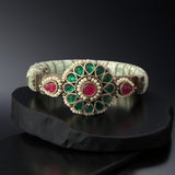 Stunning carved stone bangle with GS fusion