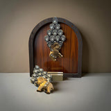 Dual tone copper base earrings with Elephant design