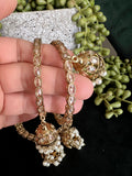 Set of 4  Polki Jhumka bangles