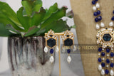 Pearl maala with silver foil pendant
