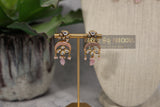 Silver foil choker with enamel meena
