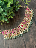 Stunning Jadau kundan lotus motif necklace