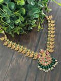 Beautiful Peacock chain with Jadau Kundan pendant with Lakshmi