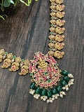 Beautiful Peacock chain with Jadau Kundan pendant with Lakshmi