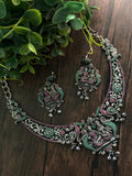 Stunning Lakshmi necklace with real Kemp stones