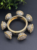 Stunning pacheli kada with meenakari accent