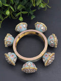Stunning pacheli kada with meenakari accent