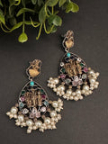 Statement german silver dual tone set