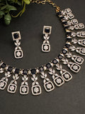 Stunning CZ necklace with Ganga Jamuna polish