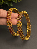 Kemp stone peacock Bangle set