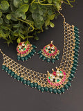 Stunning Pachi pendant set on pearl necklace with Monalisa beads