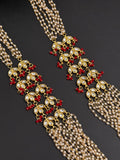 Bikaneri kundan side pendant on pearl maala