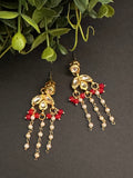 Bikaneri kundan side pendant on pearl maala