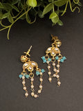 Bikaneri kundan side pendant on pearl maala