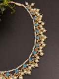 Delicate Pachi danglings on pearl mala