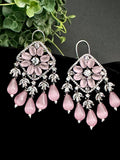 Medium size square CZ earrings