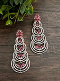 Multiple chandbali CZ earrings