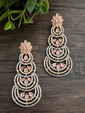Multiple chandbali CZ earrings